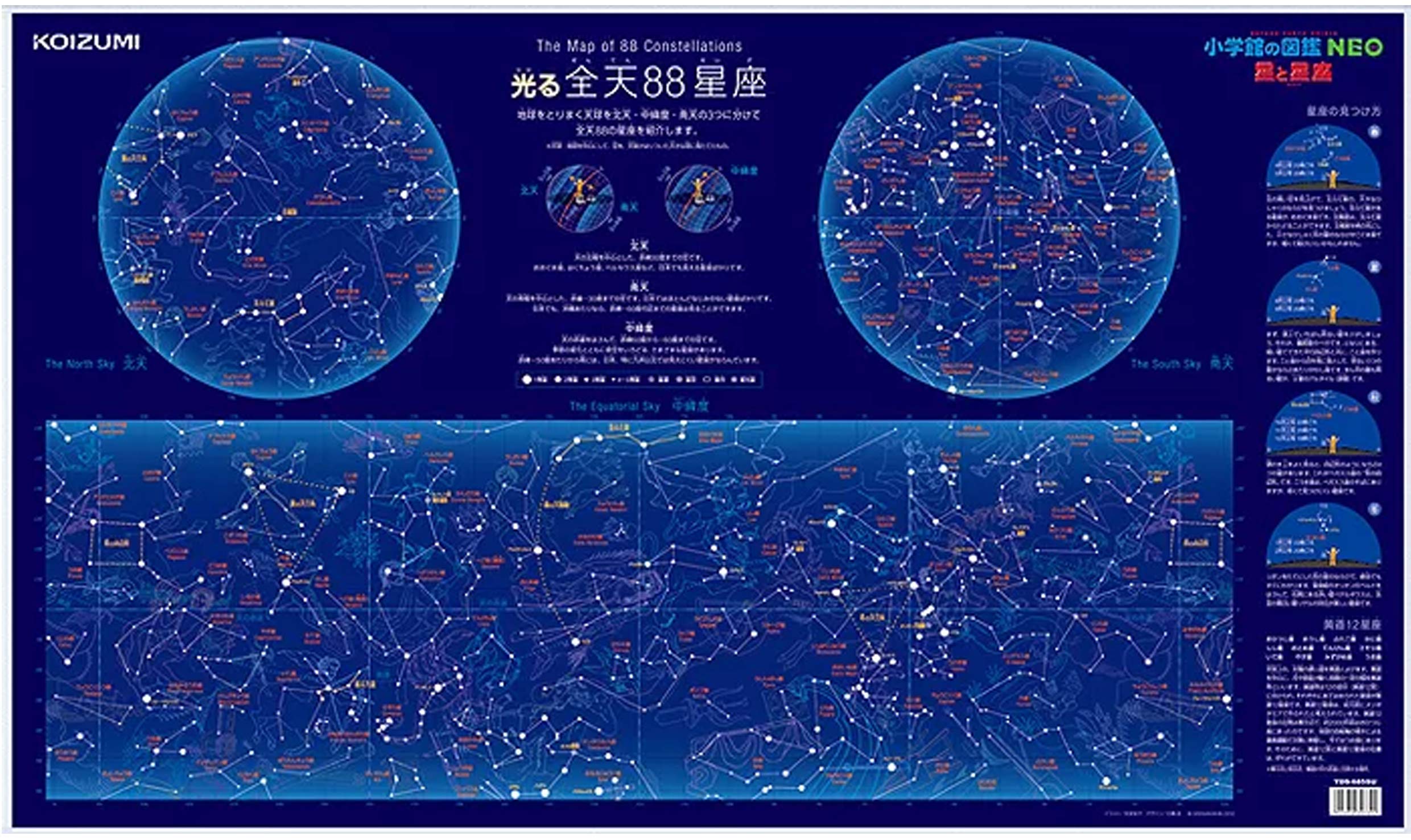 Amazon | コイズミ デスクマット 小学館NeO図鑑 (星座/宇宙) YDS-685SU